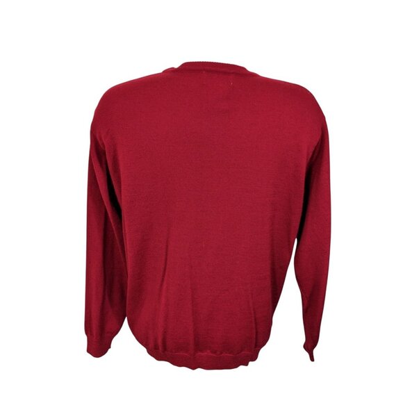 Vintage Tabi International Womens Wool Sweater Cardigan Size L Red Gold Buttons - Picture 6 of 8